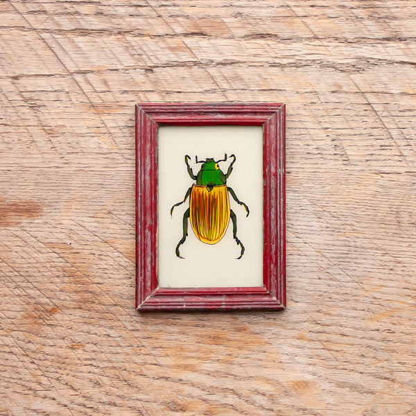 Small Framed Glass Painting From India