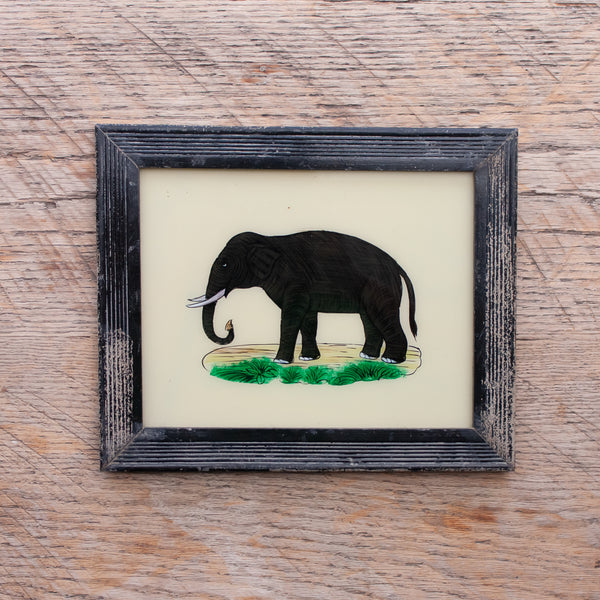 Medium Framed Glass Painting From India