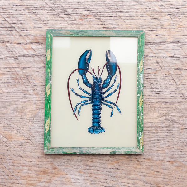 Medium Framed Glass Painting From India