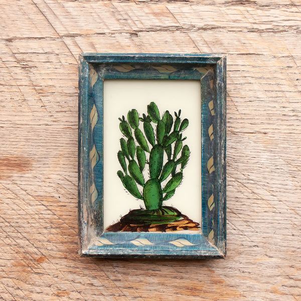 Small Framed Glass Painting From India