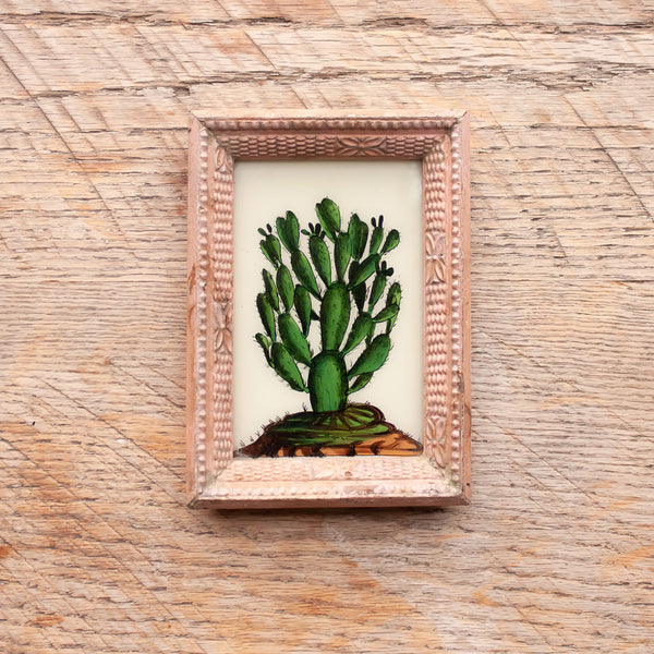 Small Framed Glass Painting From India