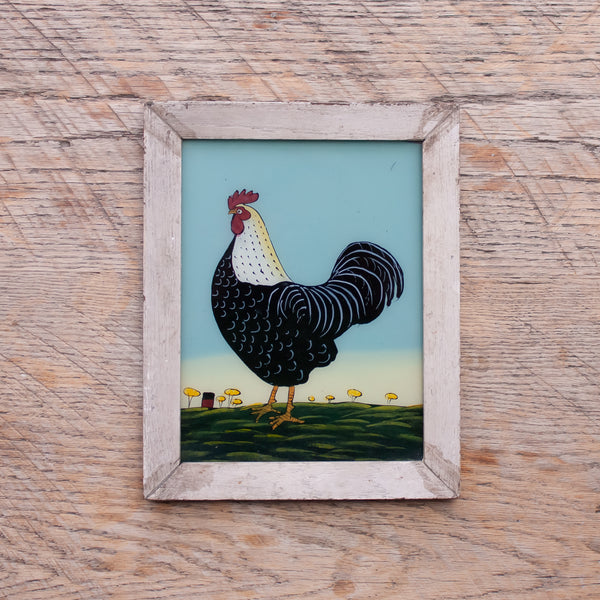 Medium Framed Glass Painting From India