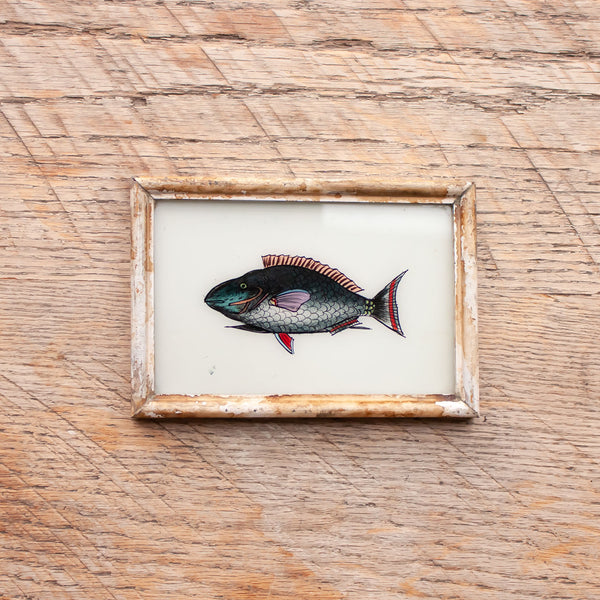 Small Framed Glass Painting From India