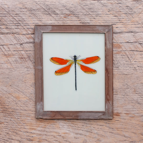 Medium Framed Glass Painting From India