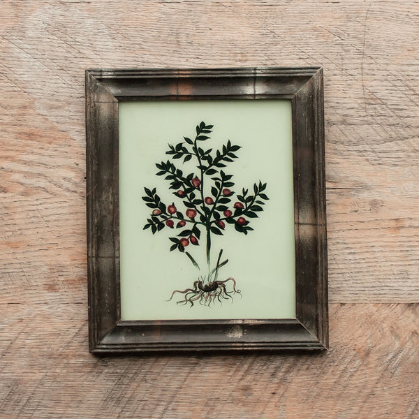 Medium Framed Glass Painting From India