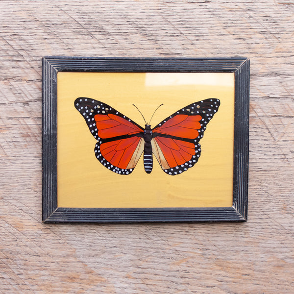 Medium Framed Glass Painting From India