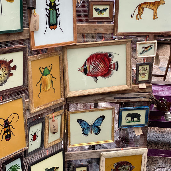 Small Framed Glass Painting From India