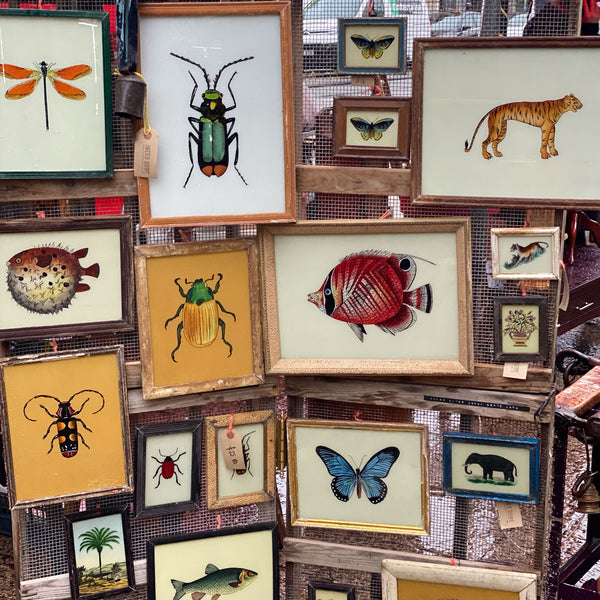 Large Framed Glass Painting From India