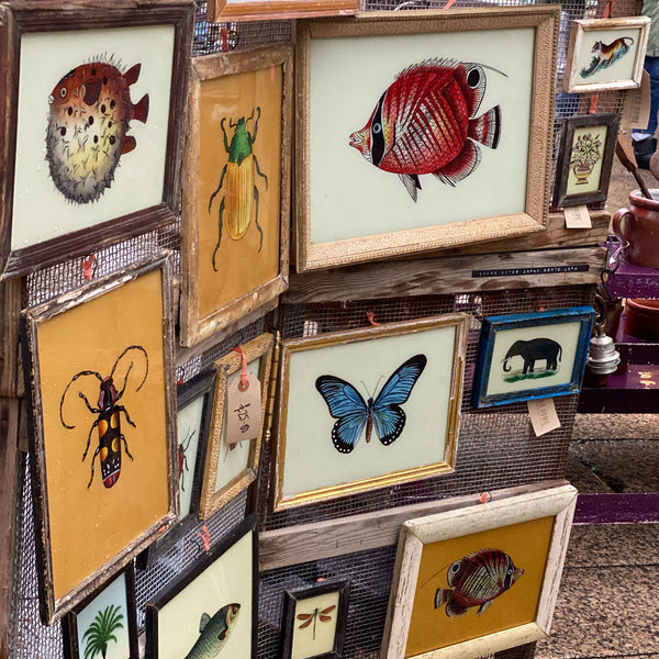 Small Framed Glass Painting From India