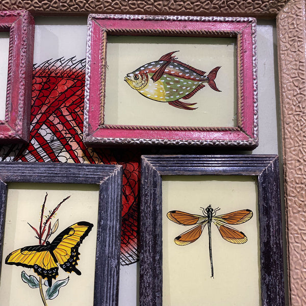 Small Framed Glass Painting From India