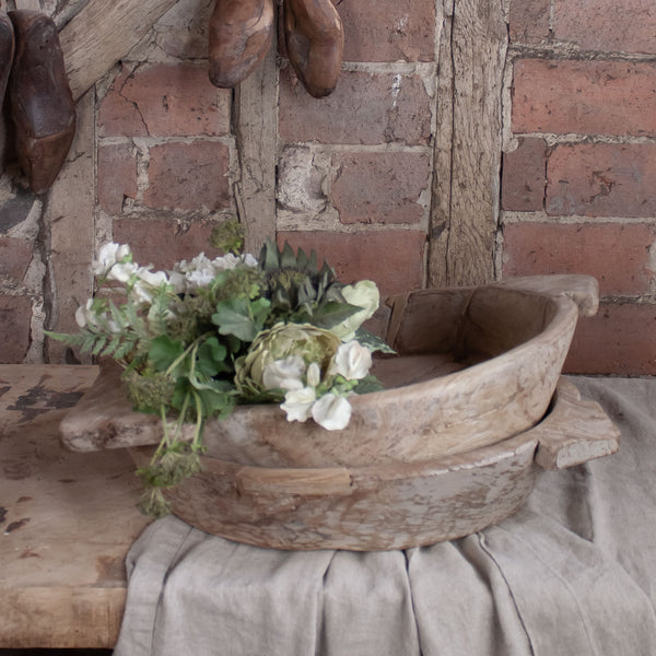 Indian Wooden Dough Bowl