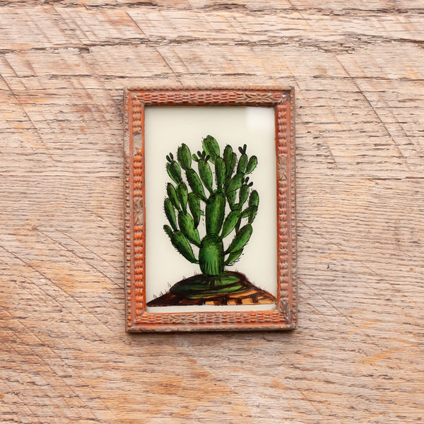 Small Framed Glass Painting From India