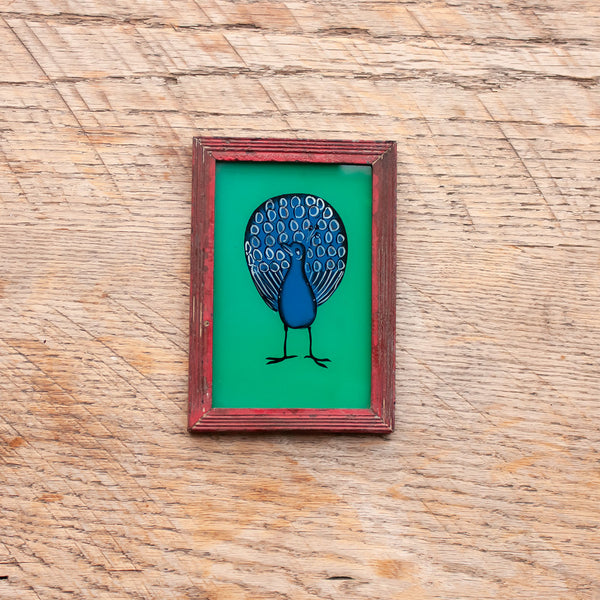 Small Framed Glass Painting From India
