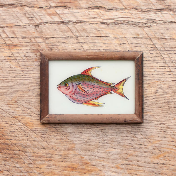 Small Framed Glass Painting From India