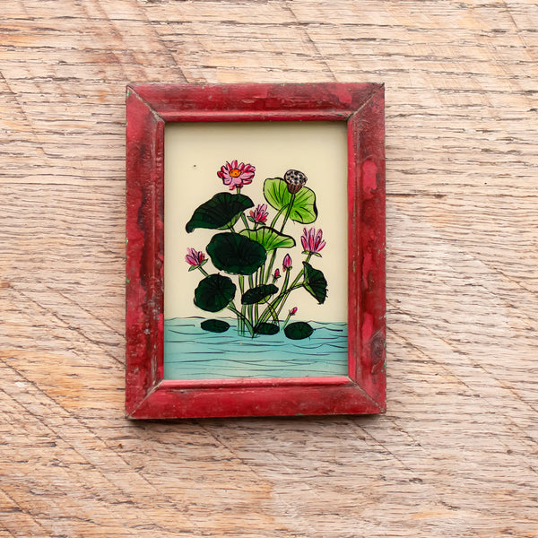Mini Framed Glass Painting From India