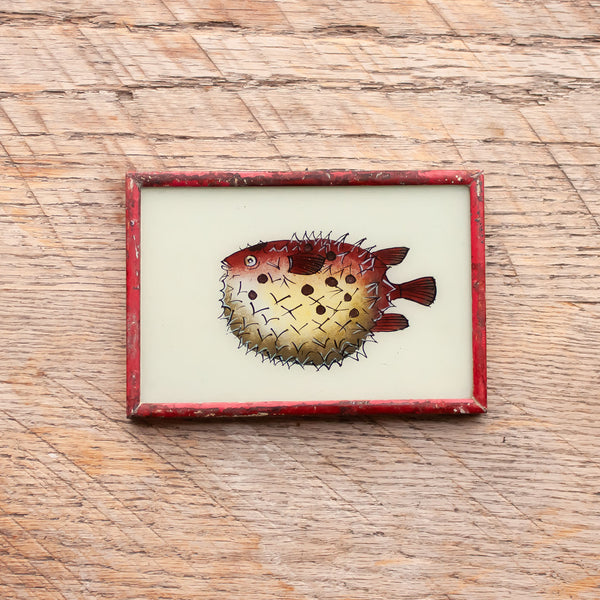 Small Framed Glass Painting From India