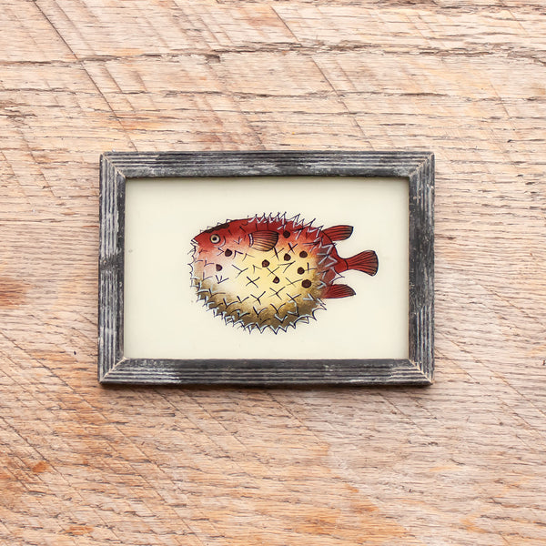 Small Framed Glass Painting From India