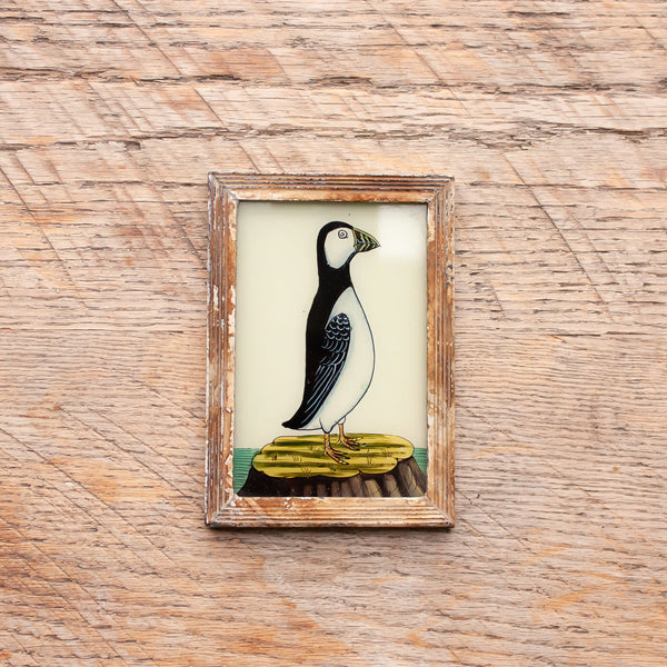 Small Framed Glass Painting From India