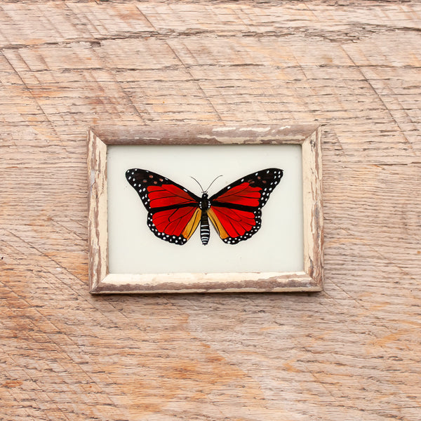 Small Framed Glass Painting From India