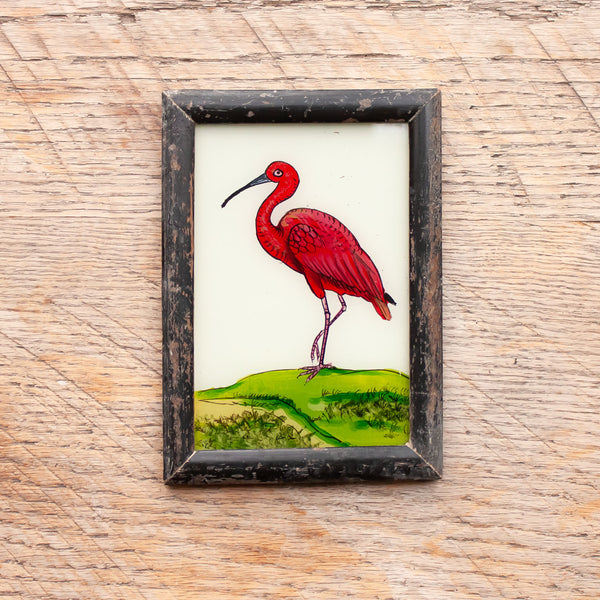 Small Framed Glass Painting From India