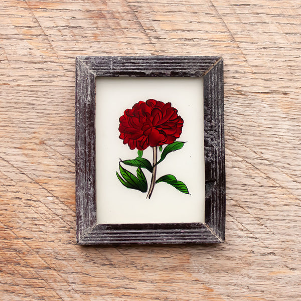 Mini Framed Glass Painting From India