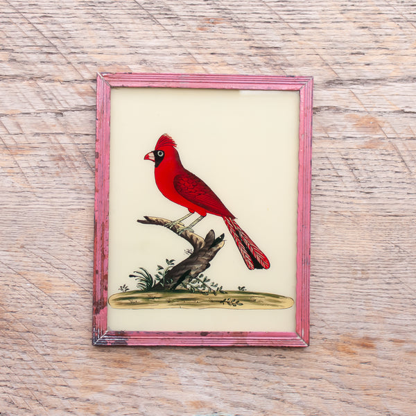 Medium Framed Glass Painting From India