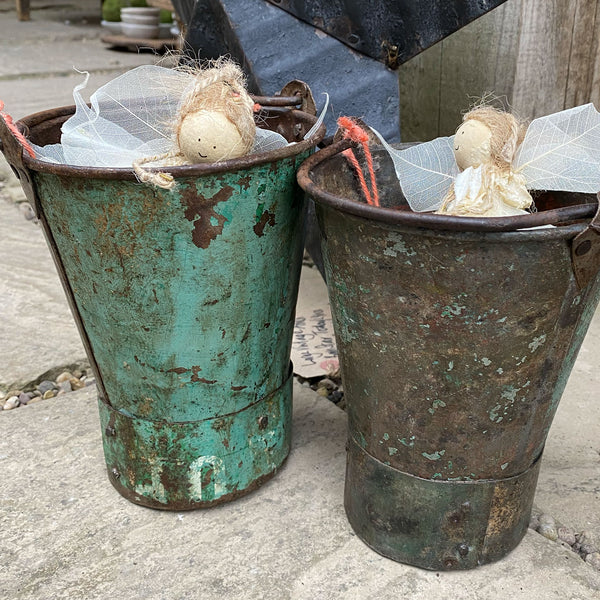 Vintage Painted Indian Buckets