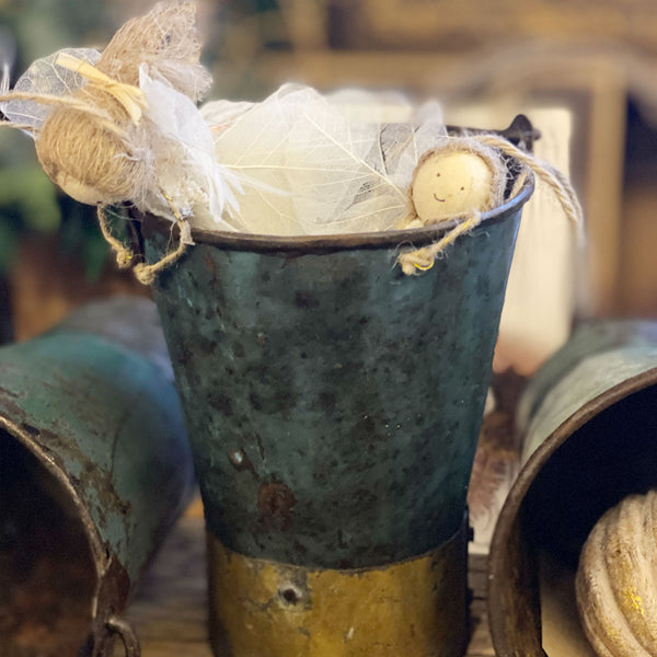 Vintage Painted Indian Buckets