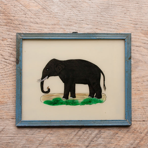 Medium Framed Glass Painting From India