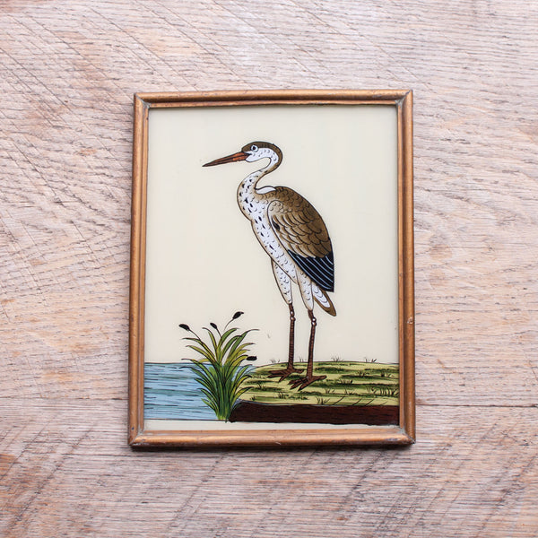 Medium Framed Glass Painting From India