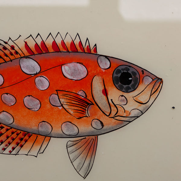 Large Framed Glass Painting From India