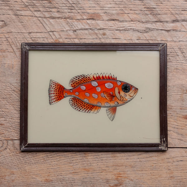 Large Framed Glass Painting From India