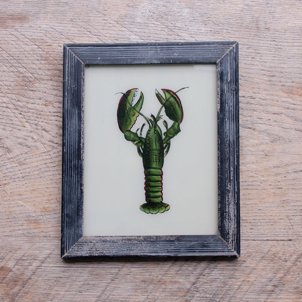 Medium Framed Glass Painting From India