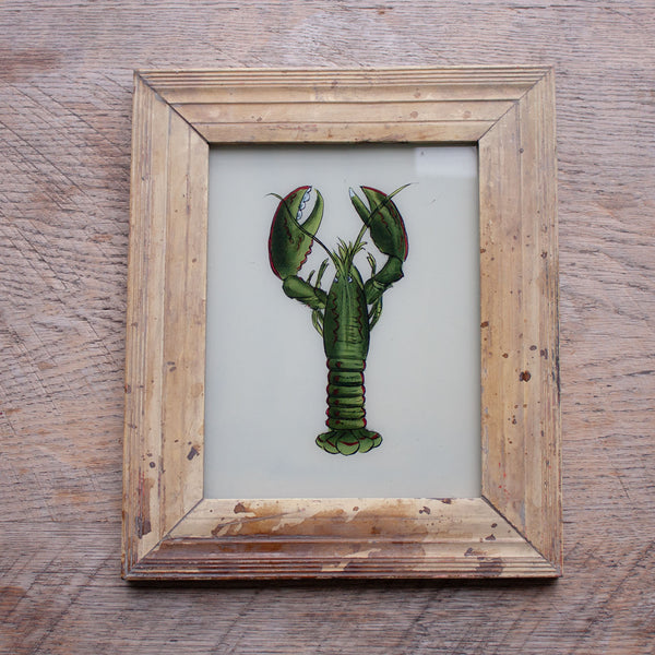 Medium Framed Glass Painting From India