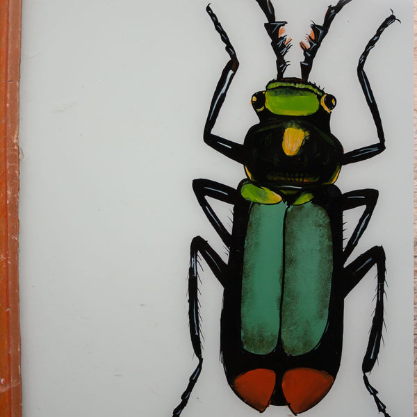 Large Framed Glass Painting From India