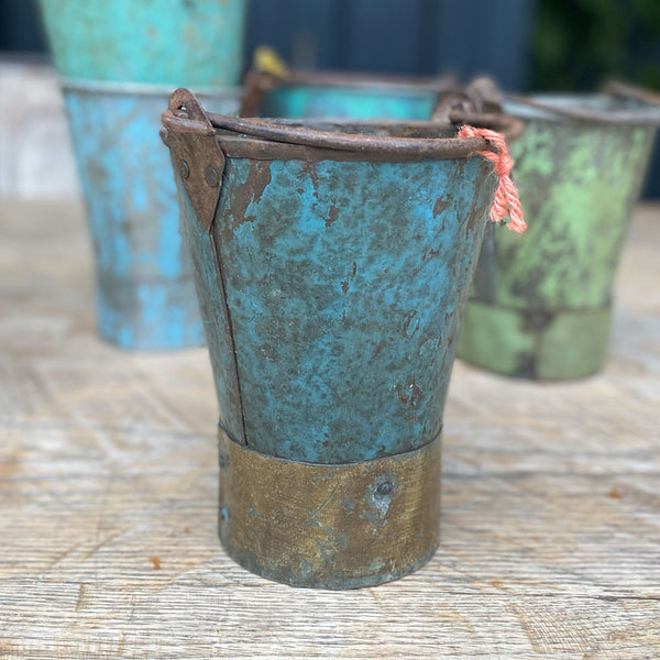 Vintage Painted Indian Buckets