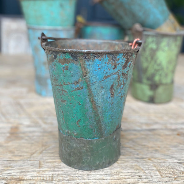Vintage Painted Indian Buckets
