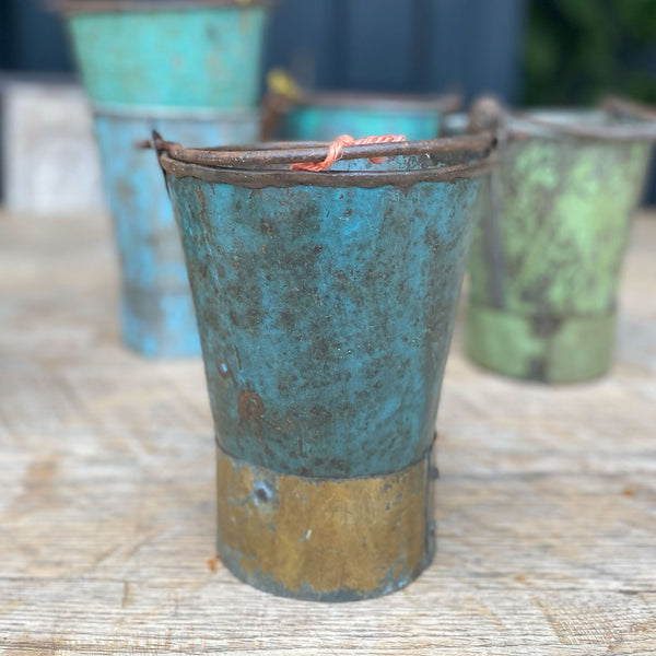 Vintage Painted Indian Buckets