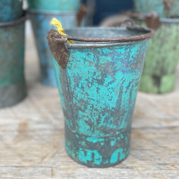 Vintage Painted Indian Buckets