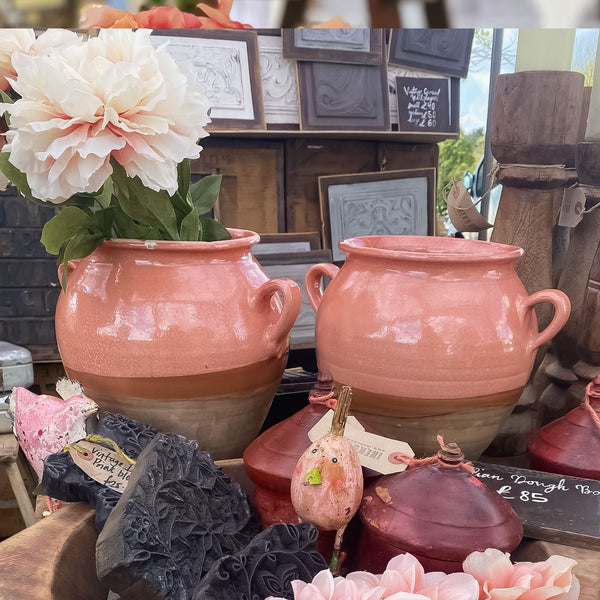 Pink Glazed Hand -Made Hungarian Vase