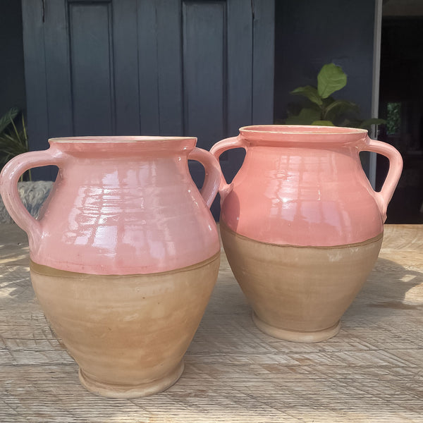 Pink Glazed Hand -Made Hungarian Vase