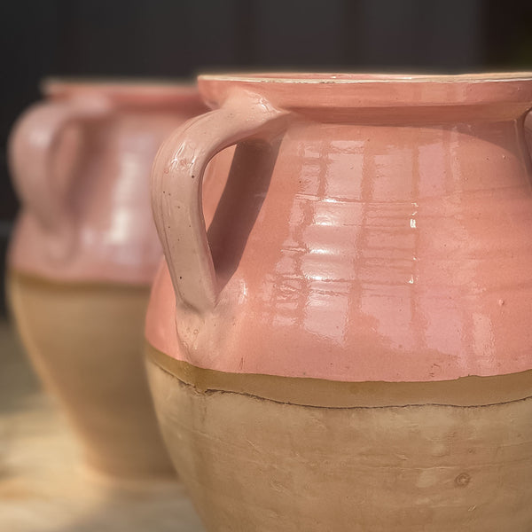 Pink Glazed Hand -Made Hungarian Vase
