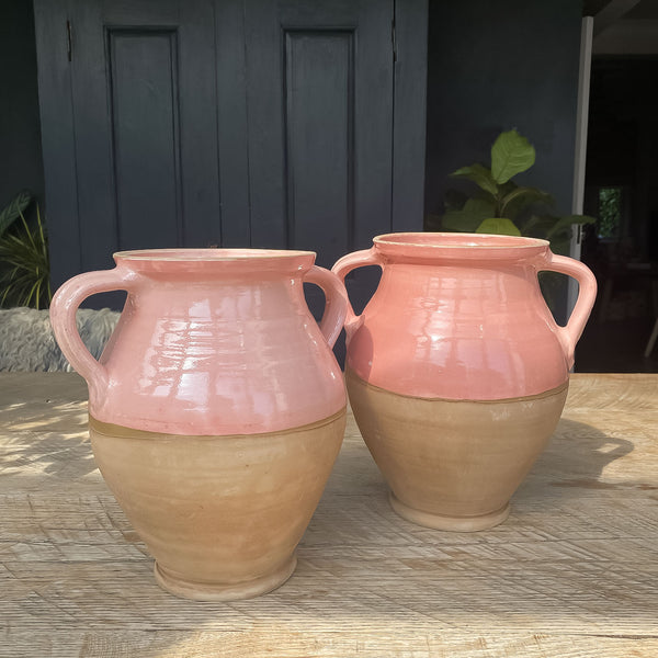 Pink Glazed Hand -Made Hungarian Vase