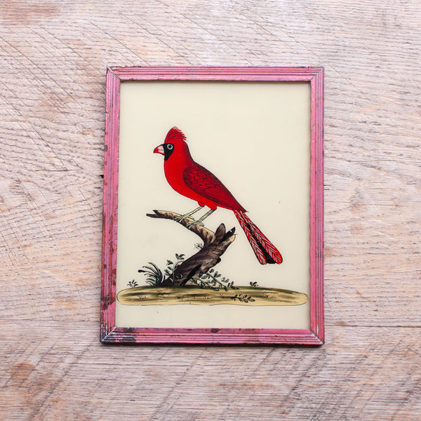 Medium Framed Glass Painting From India