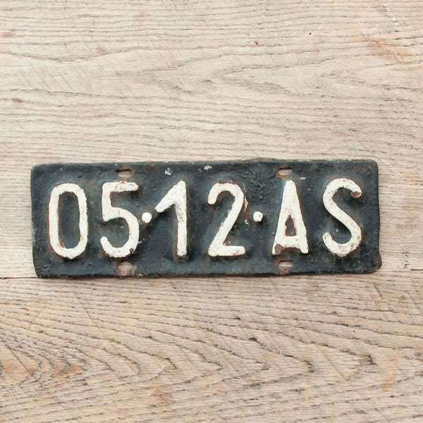 Vintage Monochrome Number Plates