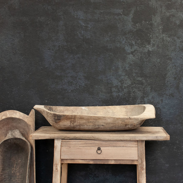 Wooden Antique Large Dough Bowl