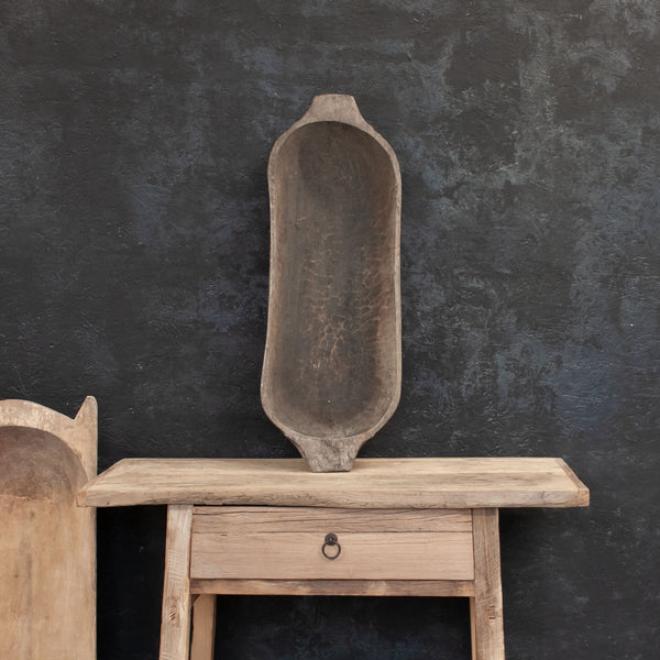 Wooden Antique Large Dough Bowl