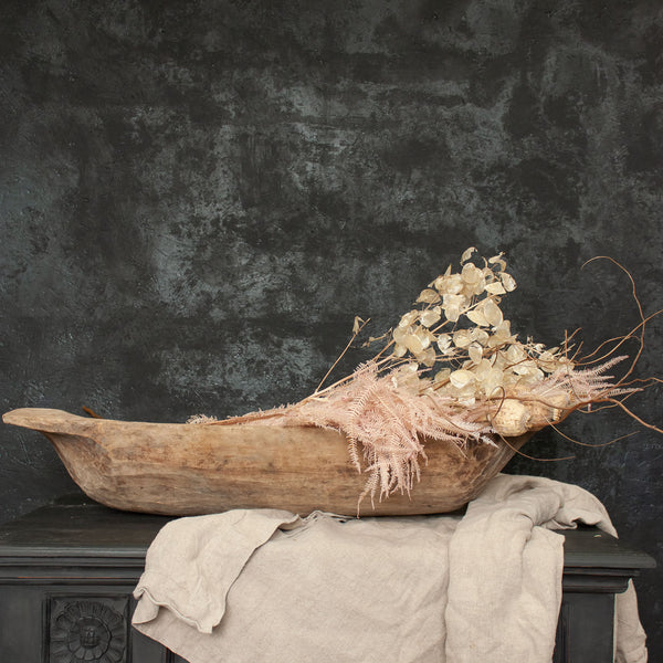 Wooden Antique Large Dough Bowl