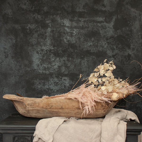 Wooden Antique Large Dough Bowl
