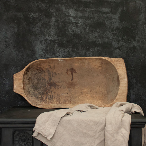 Wooden Antique Large Dough Bowl